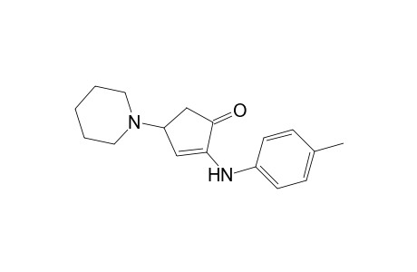 2-Cyclopenten-1-one, 2-[(4-methylphenyl)amino]-4-(1-piperidinyl)-