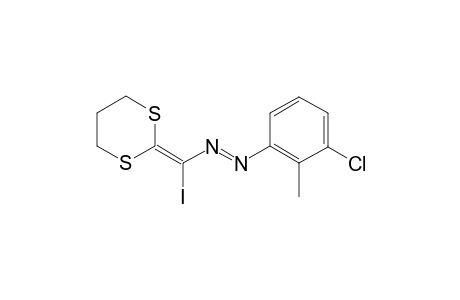 (E)-1-((1,3-Dithian-2-ylidene)iodomethyl)-2-(3-chloro-2-methylphenyl)diazene