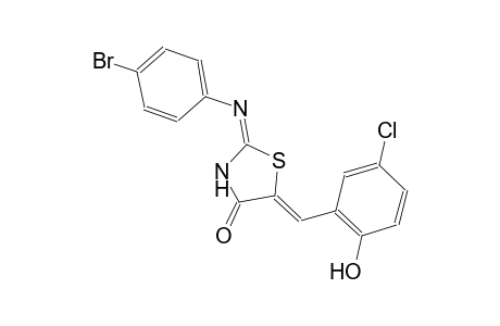(2E,5Z)-2-[(4-bromophenyl)imino]-5-(5-chloro-2-hydroxybenzylidene)-1,3-thiazolidin-4-one