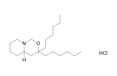 hexahydro-3,3-dihexyl-1H,3H-pyrido[1,2-c]oxazine, hydrochloride