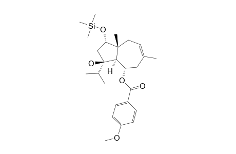 Benzoic acid, 4-methoxy-, (1S,3R,3as,4S,8ar)-1,2,3,3A,4,5,8,8A-octahydro-1,3-dihydroxy-6,8A-dimethyl-3-(1-methylethyl)-4-azulenyl ester, tms