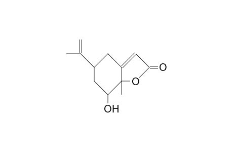 5,6,7,7a-Tetrahydro-7c-hydroxy-5R-isopropenyl-7ac-methyl-benzofuran-2(4H)-one