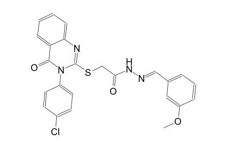2-{[3-(4-chlorophenyl)-4-oxo-3,4-dihydro-2-quinazolinyl]sulfanyl}-N'-[(E)-(3-methoxyphenyl)methylidene]acetohydrazide