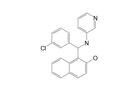 1-(3-Chlorophenyl(pyridine-3-ylamino)methyl)naphthalene-2-ol