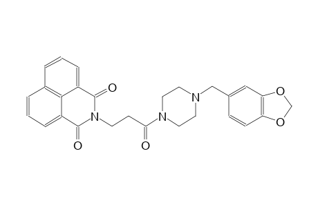 2-{3-[4-(1,3-benzodioxol-5-ylmethyl)-1-piperazinyl]-3-oxopropyl}-1H-benzo[de]isoquinoline-1,3(2H)-dione