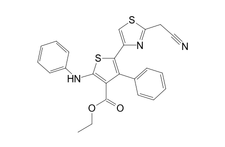 5-(2-Cyanomethyl-thiazol-4-yl)-4-phenyl-2-phenylamino-thiophene-3-carboxylic acid ethyl ester