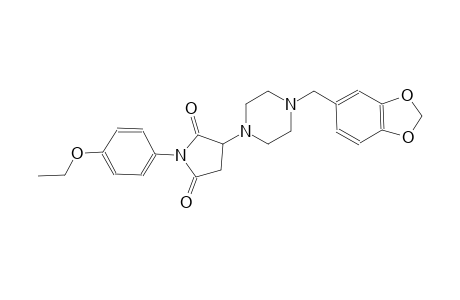2,5-pyrrolidinedione, 3-[4-(1,3-benzodioxol-5-ylmethyl)-1-piperazinyl]-1-(4-ethoxyphenyl)-