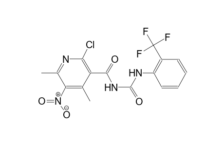 2-Chloranyl-4,6-dimethyl-5-nitro-N-[[2-(trifluoromethyl)phenyl]carbamoyl]pyridine-3-carboxamide