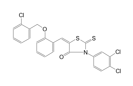 (5E)-5-{2-[(2-chlorobenzyl)oxy]benzylidene}-3-(3,4-dichlorophenyl)-2-thioxo-1,3-thiazolidin-4-one