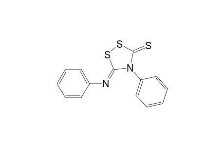 1,2,4-Dithiazolidine-3-thione, 4-phenyl-5-(phenylimino)-