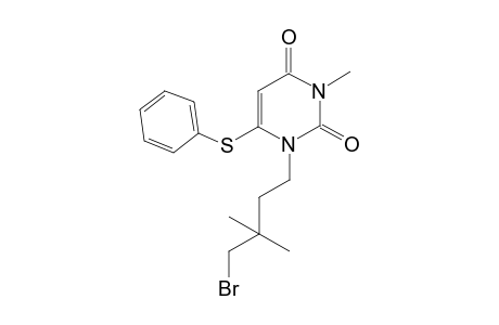 1-(4-bromanyl-3,3-dimethyl-butyl)-3-methyl-6-phenylsulfanyl-pyrimidine-2,4-dione