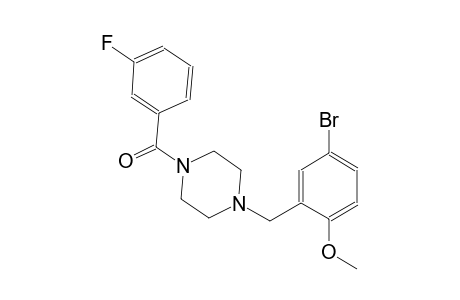 1-(5-bromo-2-methoxybenzyl)-4-(3-fluorobenzoyl)piperazine