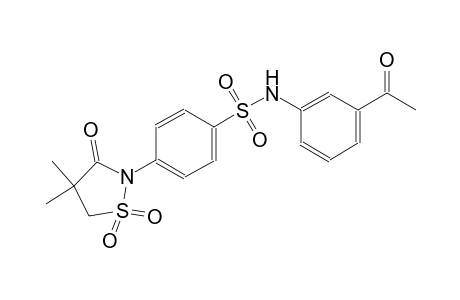 benzenesulfonamide, N-(3-acetylphenyl)-4-(4,4-dimethyl-1,1-dioxido-3-oxo-2-isothiazolidinyl)-