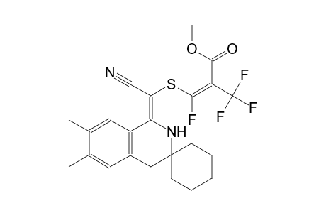 (E)-methyl 3-(((Z)-cyano(6',7'-dimethyl-2',4'-dihydro-1'H-spiro[cyclohexane-1,3'-isoquinolin]-1'-ylidene)methyl)thio)-3-fluoro-2-(trifluoromethyl)acrylate