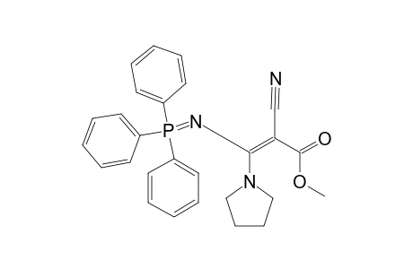 2-CYANO-3-PYRROLIDINO-3-(TRIPHENYLPHOSPHORANYLIDENAMINO)-ACRYLIC-ACID,METHYLESTER