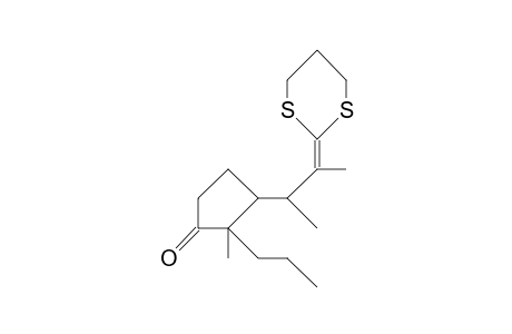 2-Methyl-2-propyl-3-(1-methyl-2-[2,6-dithia-cyclohexylidene]-propyl)-cyclopentanone