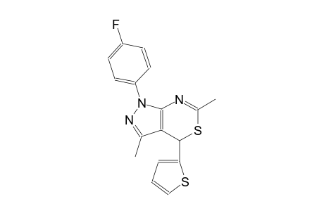 pyrazolo[3,4-d][1,3]thiazine, 1-(4-fluorophenyl)-1,4-dihydro-3,6-dimethyl-4-(2-thienyl)-