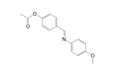 4-((E)-[(4-Methoxyphenyl)imino]methyl)phenyl acetate
