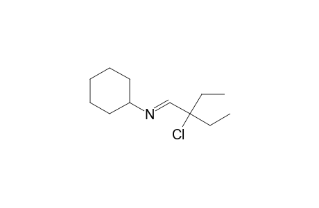 Cyclohexanamine, N-(2-chloro-2-ethylbutylidene)-, (E)-