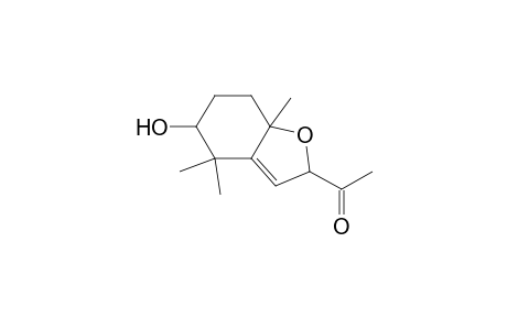 Ethanone, 1-(2,4,5,6,7,7a-hexahydro-5-hydroxy-4,4,7a-trimethyl-2-benzofuranyl)-