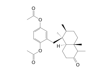 2(1H)-Naphthalenone, 5-[[2,5-bis(acetyloxy)phenyl]methyl]octahydro-1,5,6,8a-tetramethyl-, [4aS-(4a.alpha.,5.alpha.,6.beta.,8a.beta.)]-