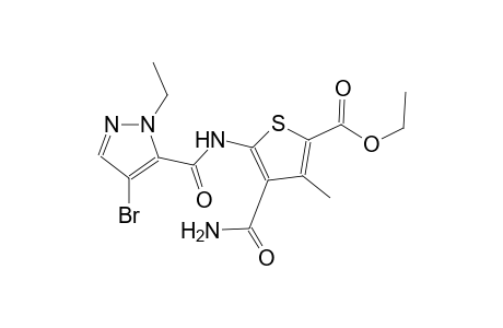 ethyl 4-(aminocarbonyl)-5-{[(4-bromo-1-ethyl-1H-pyrazol-5-yl)carbonyl]amino}-3-methyl-2-thiophenecarboxylate