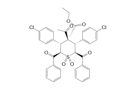 4-ACETYL-2,6-DIBENZOYL-3,5-DI-(PARA-CHLOROPHENYL)-4-ETHOXYCARBONYLTHIANE-1,1-DIOXIDE;MAJOR_ISOMER
