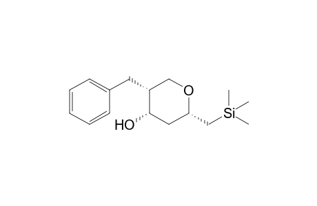 (2S*,4S*,5R*)-4-Hydroxy-5-phenylmethyl-2-[(trimethylsilyl)methyl]tetrahydropyran