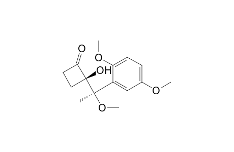 (R*,R*)-2-(1-(2,5-Dimethoxyphenyl)-1-methoxyethyl)-2-hydroxy-cyclobutanone