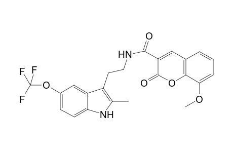 2-keto-8-methoxy-N-[2-[2-methyl-5-(trifluoromethoxy)-1H-indol-3-yl]ethyl]chromene-3-carboxamide