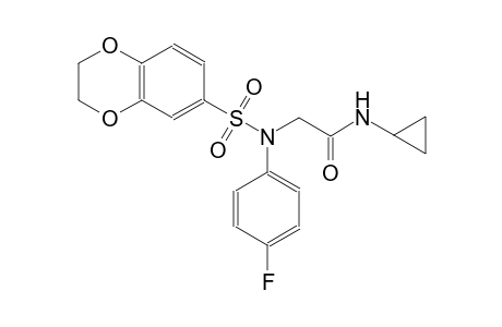 N-cyclopropyl-2-[(2,3-dihydro-1,4-benzodioxin-6-ylsulfonyl)-4-fluoroanilino]acetamide