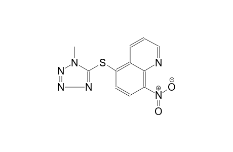 quinoline, 5-[(1-methyl-1H-tetrazol-5-yl)thio]-8-nitro-