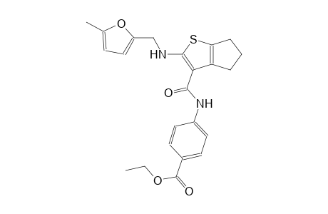 benzoic acid, 4-[[[5,6-dihydro-2-[[(5-methyl-2-furanyl)methyl]amino]-4H-cyclopenta[b]thien-3-yl]carbonyl]amino]-, ethyl ester