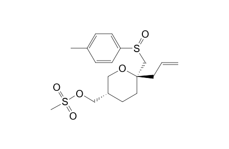 (2R,5S,Rs)-2-Allyl-5-(methanesulfonyloxymethyl)-2-(p-toluenesulfinylmethyl)tetrahydropyran
