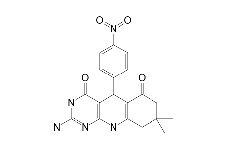 5-(4-NITROPHENYL)-8,8-DIMETHYL-5,6,7,8,9,10-HEXAHYDRO-2-AMINOPYRIMIDO-[4,5-B]-QUINOLINE-4,6-DIONE