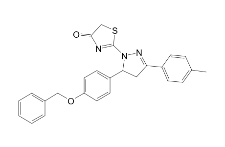 2-(5-(4-(Benzyloxy)phenyl)-3-(4-methylphenyl)-4,5-dihydro-1H-pyrazol-1-yl)thiazol-4(5H)-one