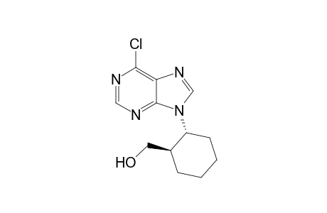 (+-)-trans-6-Chloro-9H-9-[2-(hydroxymethyl)cyclohexyl]purine