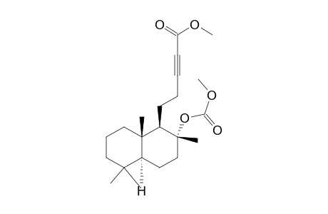 (+)Methyl 8.alpha.-[(Methoxycarbonyl)oxy]-16-norlabd-13-yn-15-oate