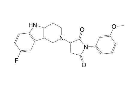 2,5-pyrrolidinedione, 3-(8-fluoro-1,3,4,5-tetrahydro-2H-pyrido[4,3-b]indol-2-yl)-1-(3-methoxyphenyl)-