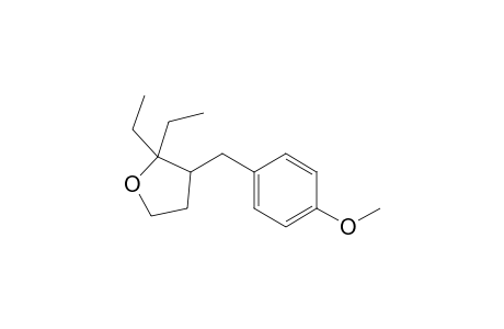 2,2-Diethyl-3-(4-methoxyphenylmethyl)tetrahydrofuran