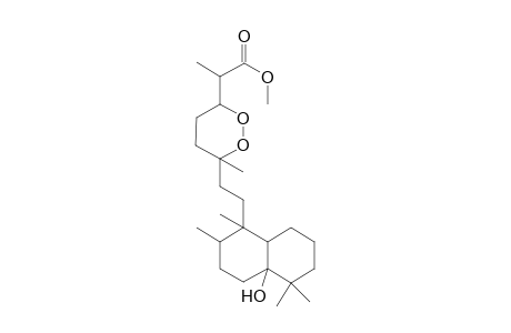 3-[.alpha.-(Methoxycarbonyl)ethyl]-6-[2'-(1",2",5",5"-tetramethyl-10"-hydroxy-perhydronaphthalene)ethyl]-1,2-dioxa-6-methylcyclohexane