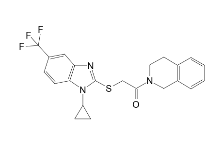 Isoquinoline, 2-[2-[[1-cyclopropyl-5-(trifluoromethyl)-1H-1,3-benzimidazol-2-yl]thio]acetyl]-1,2,3,4-tetrahydro-