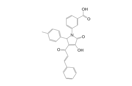 3-{3-hydroxy-5-(4-methylphenyl)-2-oxo-4-[(2E)-3-phenyl-2-propenoyl]-2,5-dihydro-1H-pyrrol-1-yl}benzoic acid