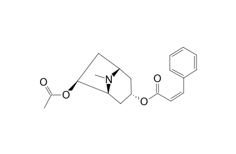 ERYTHROZEYLANINE-C;CIS-6-BETA-ACETOXY-3-ALPHA-(CINNAMOYLOXY)-TROPANE