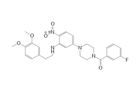 benzeneethanamine, N-[5-[4-(3-fluorobenzoyl)-1-piperazinyl]-2-nitrophenyl]-3,4-dimethoxy-