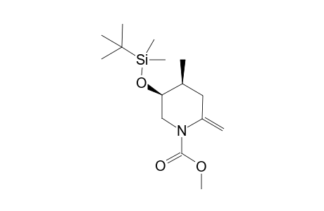 (4S,5S)-5-(tert-Butyldimethyl)silyloxy-N-methoxycarbonyl-4-methyl-2-methylenepiperidine