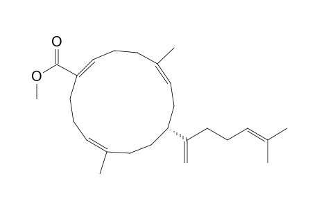 1,5,11-Cyclotetradecatriene-1-carboxylic acid, 5,11-dimethyl-8-(5-methyl-1-methylene-4-hexenyl)-, methyl ester, [R-(Z,E,E)]-