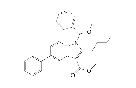 2-Butyl-1-(methoxyphenylmethyl)-5-phenylindole-3-carboxylic acid methyl ester