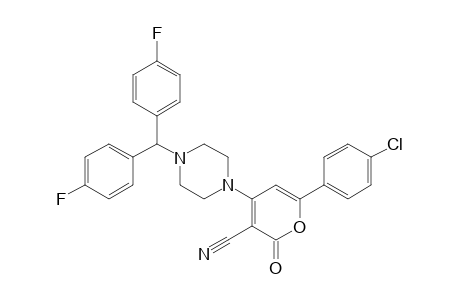 4-[4-[bis(4-fluorophenyl)methyl]-1-piperazinyl]-6-(4-chlorophenyl)-2-oxo-3-pyrancarbonitrile