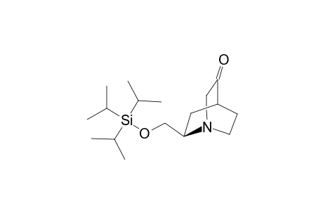 (2R)-2-(Triisopropylsilyloxymethyl)-1-azabicyclo[2.2.2]octan-5-one